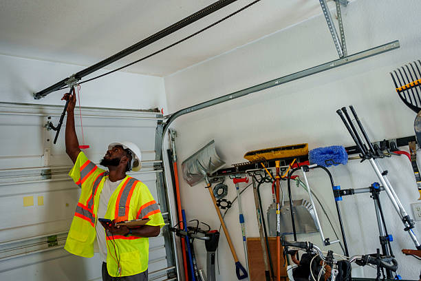 Professional Garage Door Panel Replacement technician working in Desert Hot Springs, CA